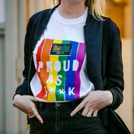 タイムアウト‘Proud as F**k’コットンTシャツ / Time Out ‘Proud as F**k’ cotton T-shirt ( S, M, L )