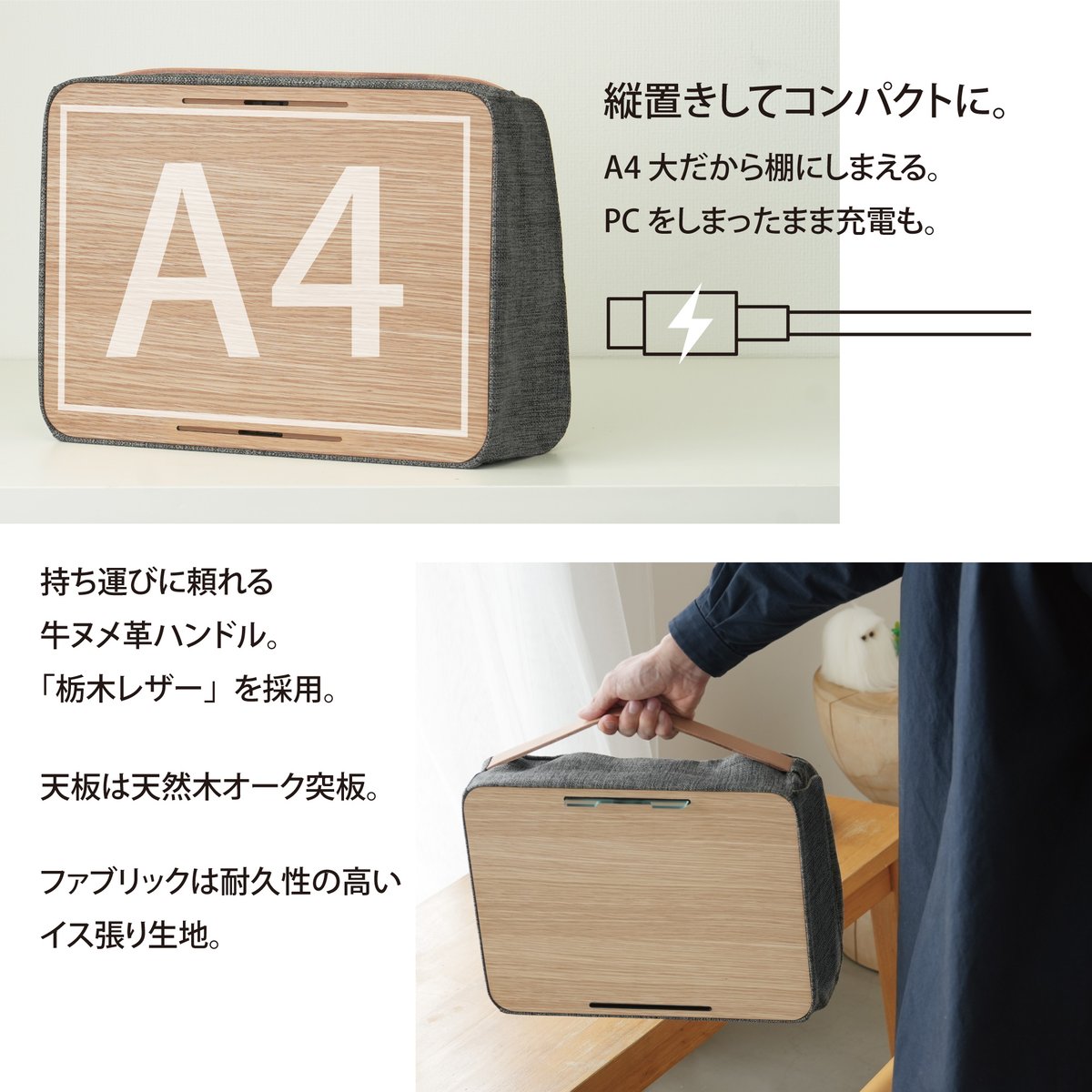 モバイルワークデスクバッグ デスクエニウェア ファーイーストガジェット 膝上で快適に作業できるバッグ兼超小型デスク「デスクエニウェア2