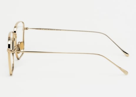 Baptiste pale gold Optical Lens beta steel