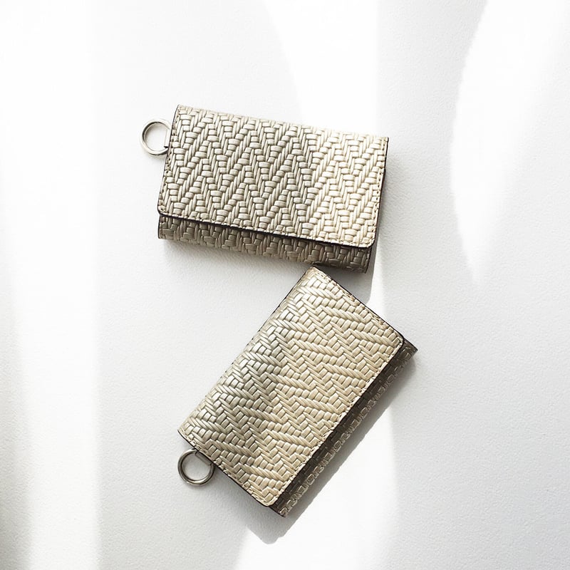 キーケース ゴールド Pearl Glitter カードも入るキーケース 牛革 シルバー ゴールド