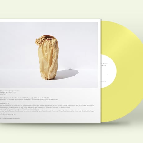 Federico Madeddu Giuntoli - The Text and The Form (LP)