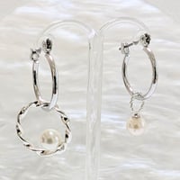 シルバー925 淡水パール8mm フックピアス | PLAISIR