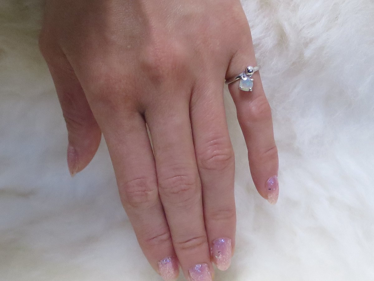 シルバー925 オパール ピンキーリング｜ギフト ハピア® | PLAISIR