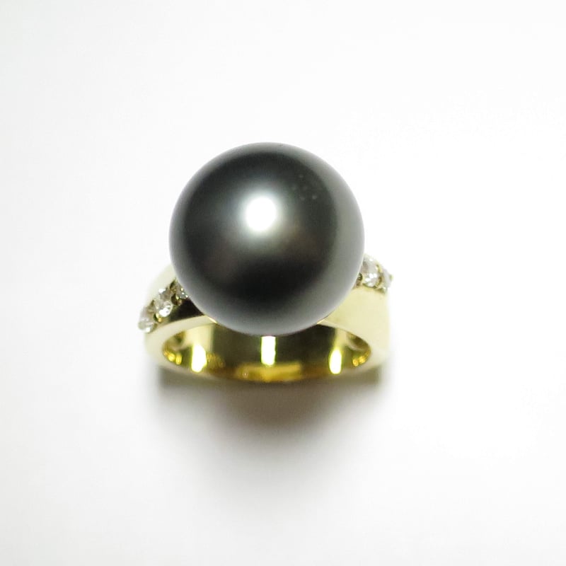 ブラックパール11mmアップが楽しめる　上品なリング ブラックパール11mmアップが楽しめる上品なリング