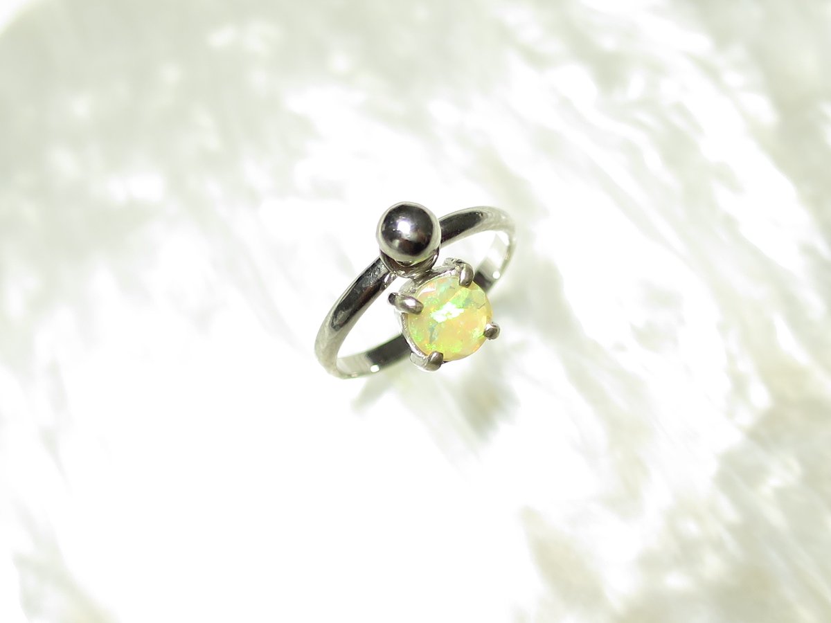 プリュイ、オパール リング、ピンキー 1号、シルバー シルバー925 オパール ピンキーリング｜ギフト ハピア® | PLAISIR