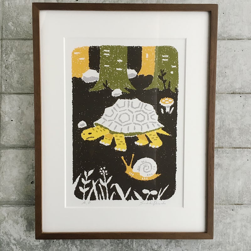 シルクスクリーン「カメとカタツムリ」 | Soshiki Daisuke Products