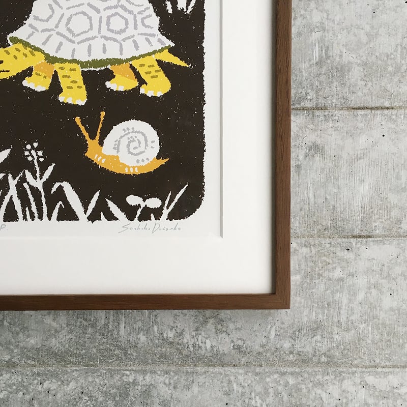 シルクスクリーン「カメとカタツムリ」 | Soshiki Daisuke Products