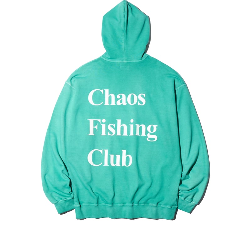 Logo Pigment Hoodie GREEN | Chaos Fishing Club