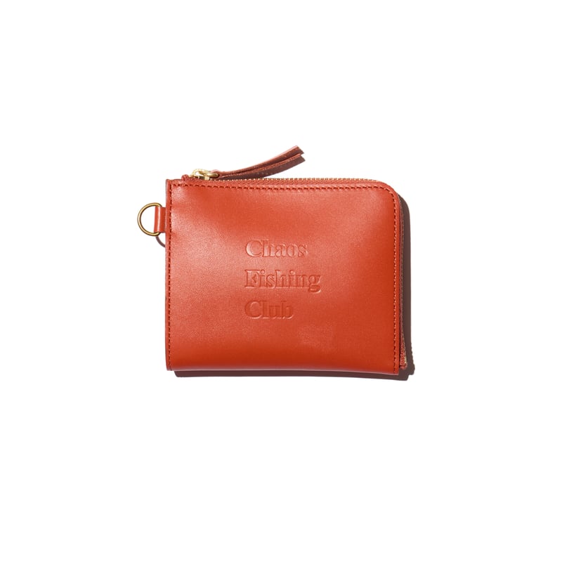 Logo Leather Wallet2.0 ORANGE | Chaos Fishing Club