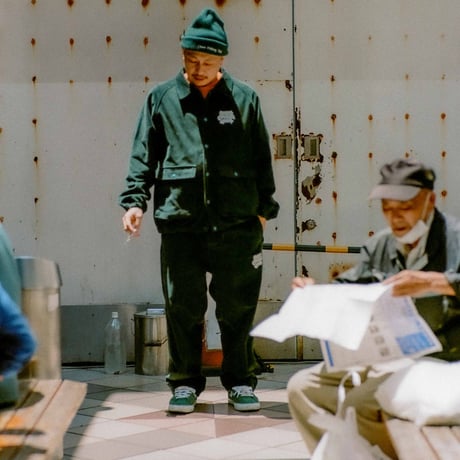LETTER LOGO CORDUROY JACKET AOKO GREEN