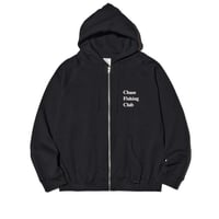 Logo Zip Up Hoodie BLACK