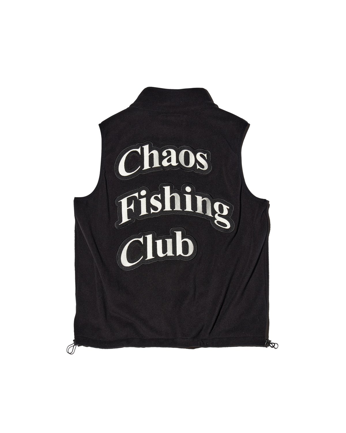 Arch Logo Fleece Vest BLACK | Chaos Fishing Club