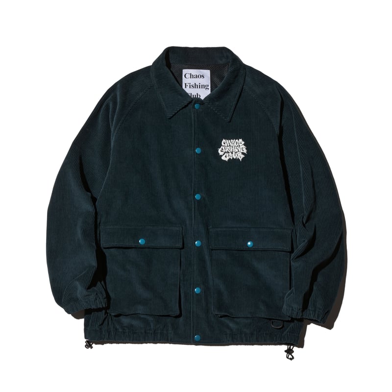 LETTER LOGO CORDUROY JACKET AOKO GREEN | Chaos LETTER LOGO CORDUROY JACKET AOKO GREEN | Chaos