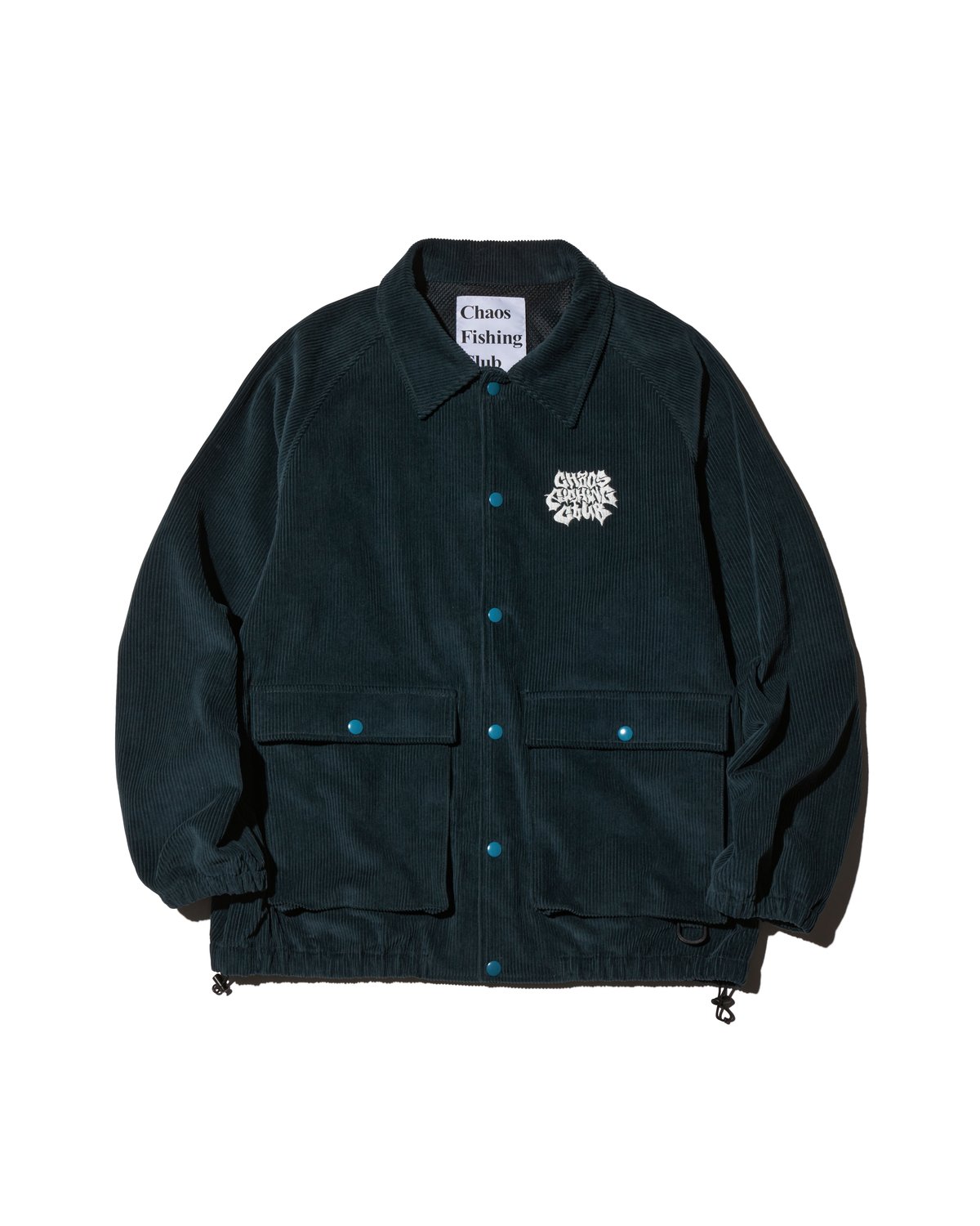 LETTER LOGO CORDUROY JACKET AOKO GREEN | Chaos LETTER LOGO CORDUROY JACKET AOKO GREEN | Chaos