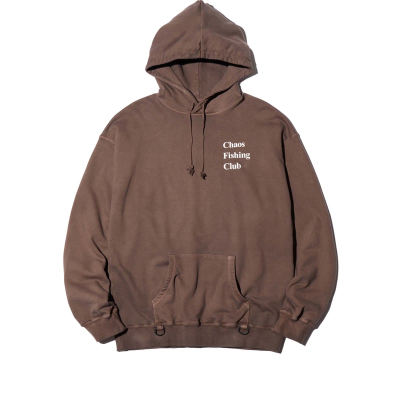 Chaos Fishing Club LOGO DRY HOODIE【OLV】 Logo Pigment Hoodie BROWN | Chaos Fishing Club