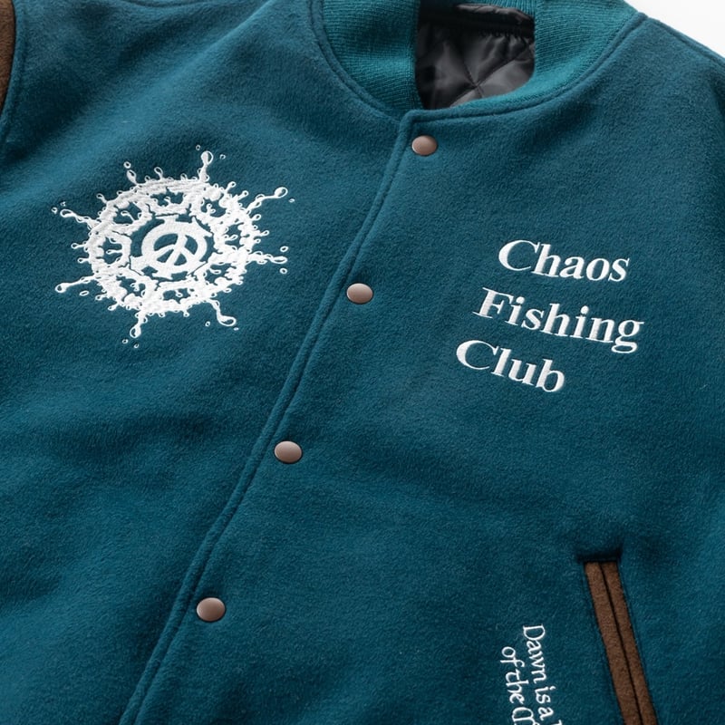 STADIUM TEAM JACKET BLUE×BROWN | Chaos Fishing