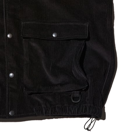 LETTER LOGO CORDUROY JACKET BLACK