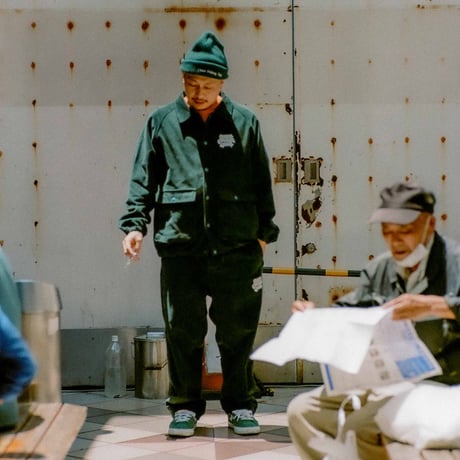 LETTER LOGO CORDUROY PANTS AOKO GREEN