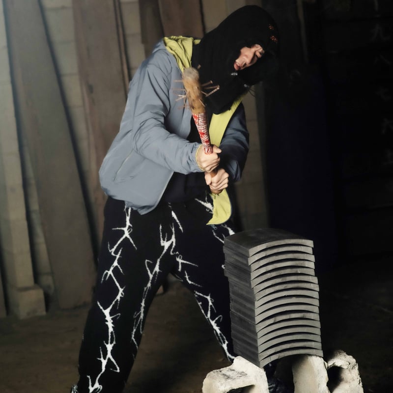 REVERSIBLE INSULATION JACKET LIME×GRAY | Chaos