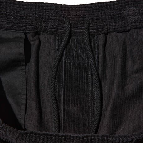LETTER LOGO CORDUROY PANTS BLACK