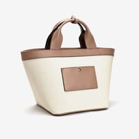 BLEUET M TOTE BAG / ANEMOI【WHITE x BABY TAUPE】