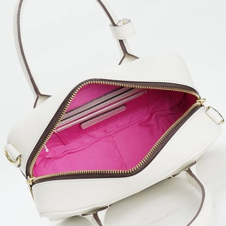 BLEUET MINI BOSTON BAG / BOX【WHITE】