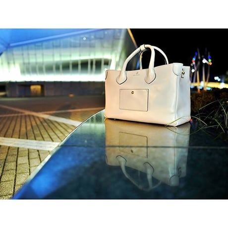 BLEUET M TOTE BAG【WHITE】