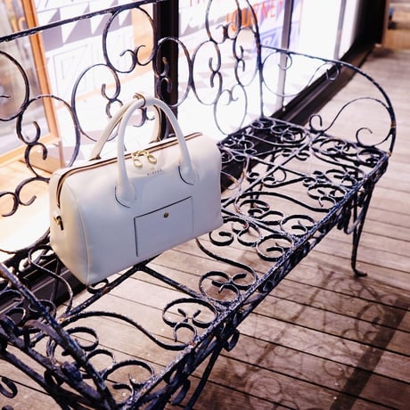 BLEUET M BOSTON BAG【WHITE】