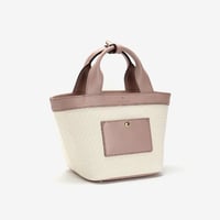 BLEUET MINI TOTE BAG / ANEMOI【WHITE x BABY TAUPE】