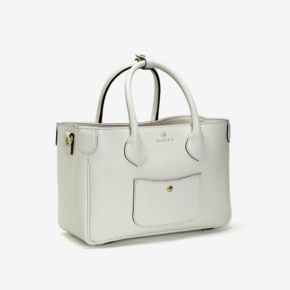 BLEUET S TOTE BAG / KHARIS【WHITE】