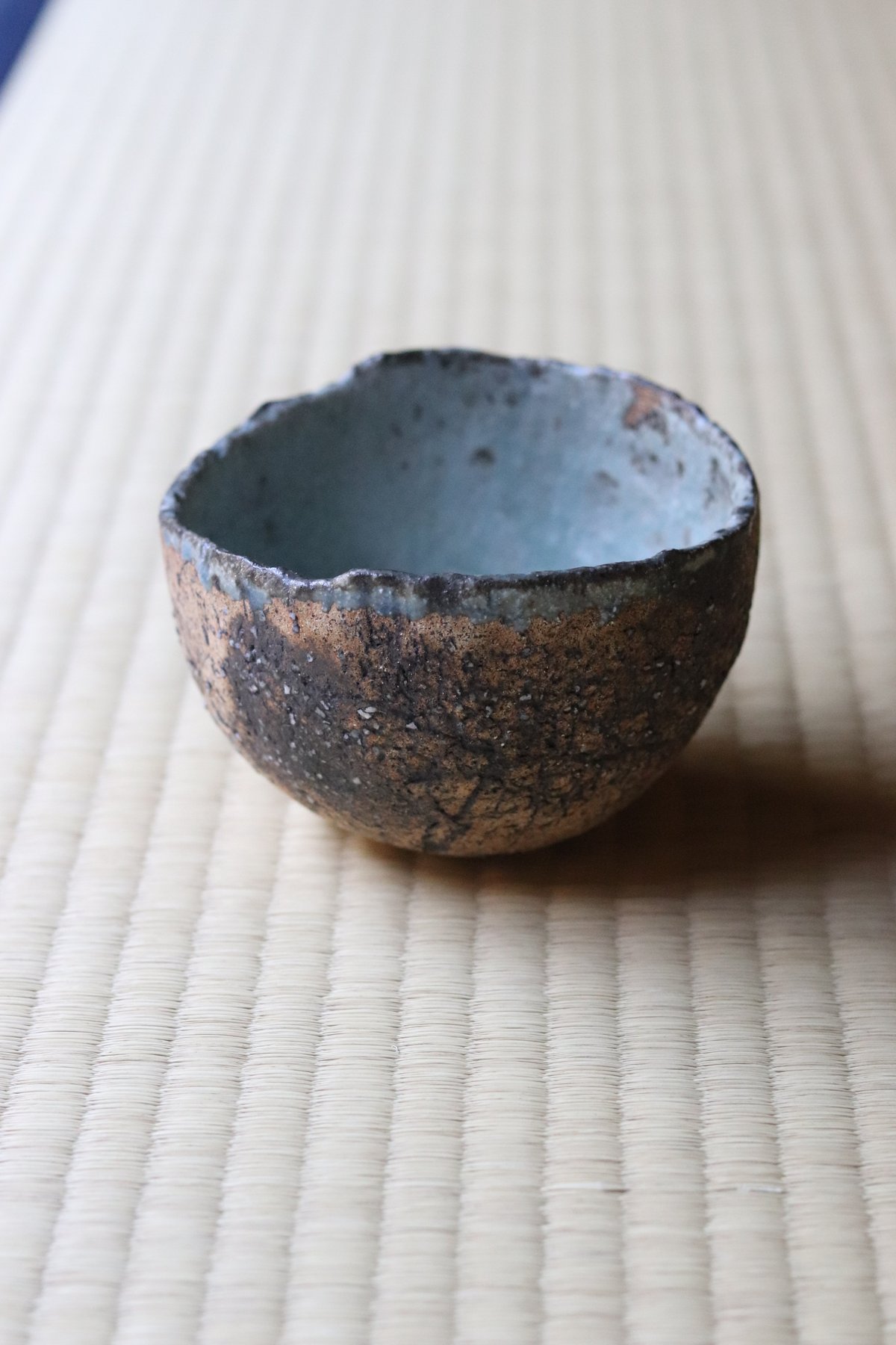 村上躍 砂化粧飯茶碗