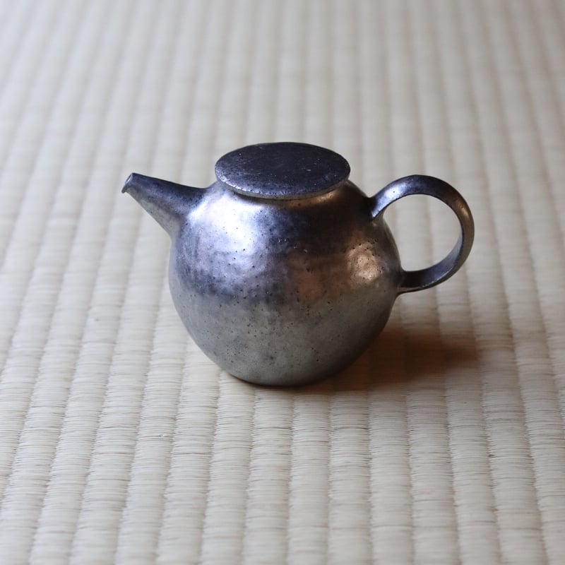 村上躍 銀彩ポット | 丹羽茶舗