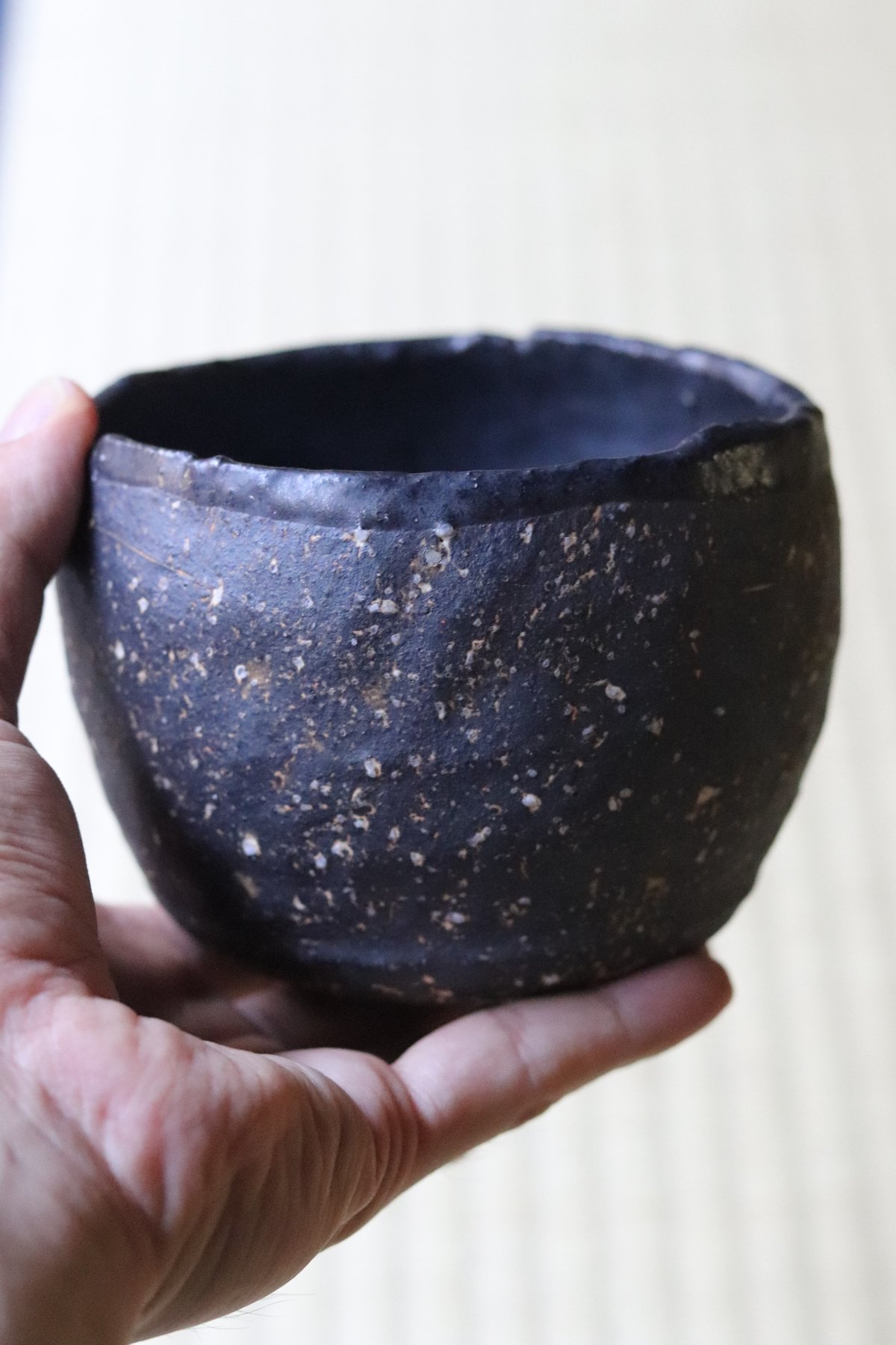 村上躍 黒焼締碗 | 丹羽茶舗