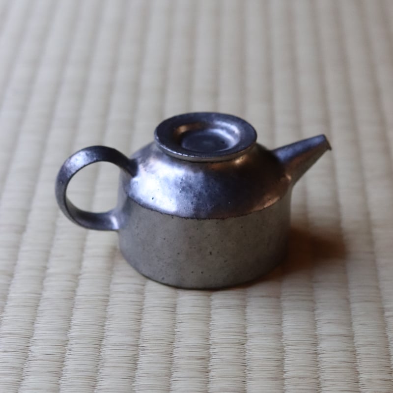 村上躍 銀彩ポット | 丹羽茶舗