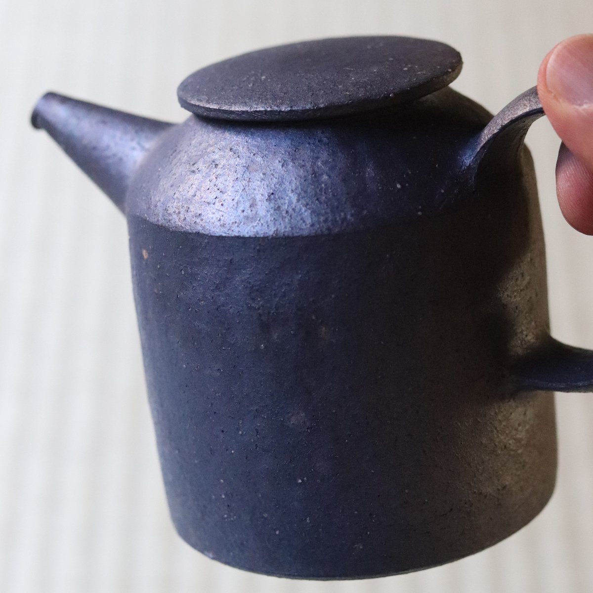 村上躍さん　ポット　黒焼締 村上躍さん ポット 黒焼締 黒焼締ポット | 村上躍作 - うつわ祥見