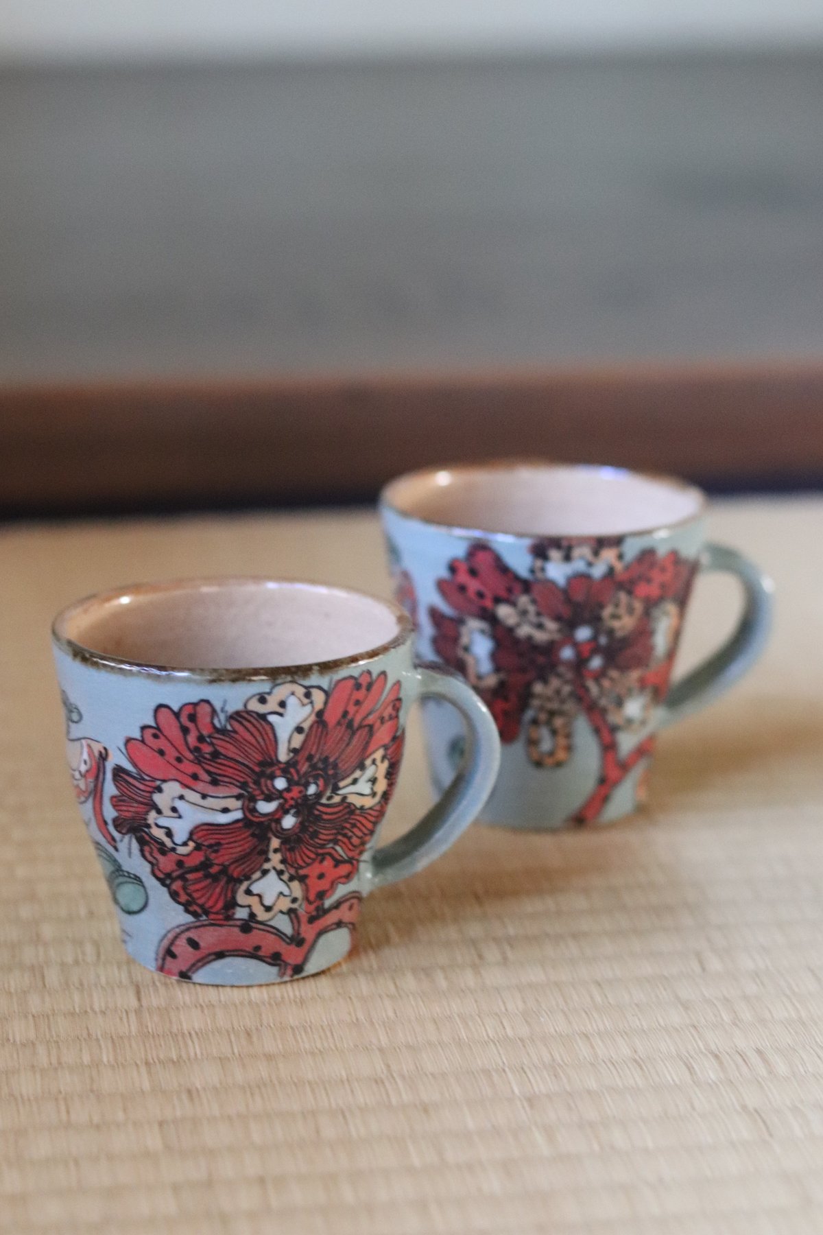 脇山さとみ マグ「bird flower」 | 丹羽茶舗