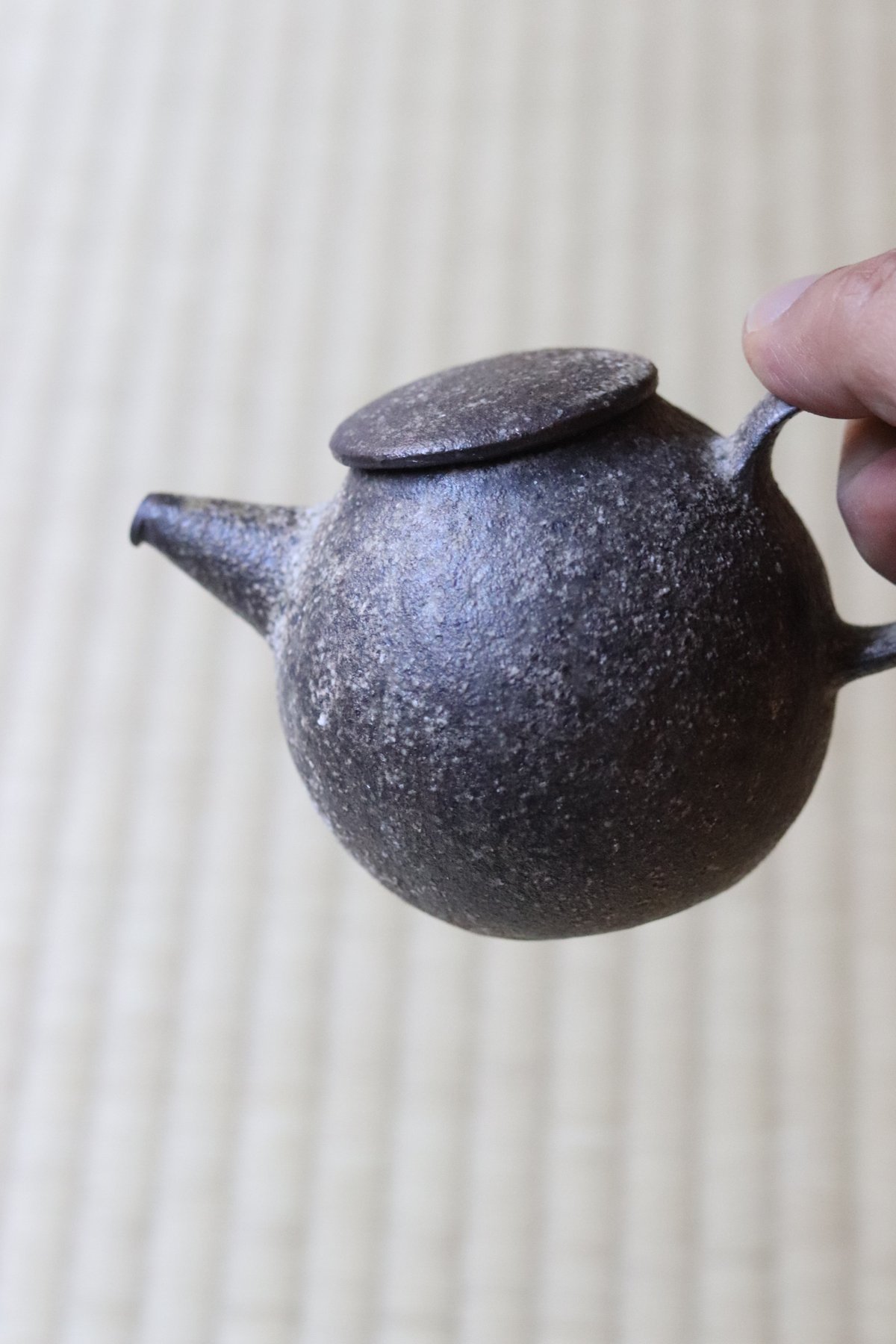 村上躍白灰化粧ポット急須 村上躍 急須