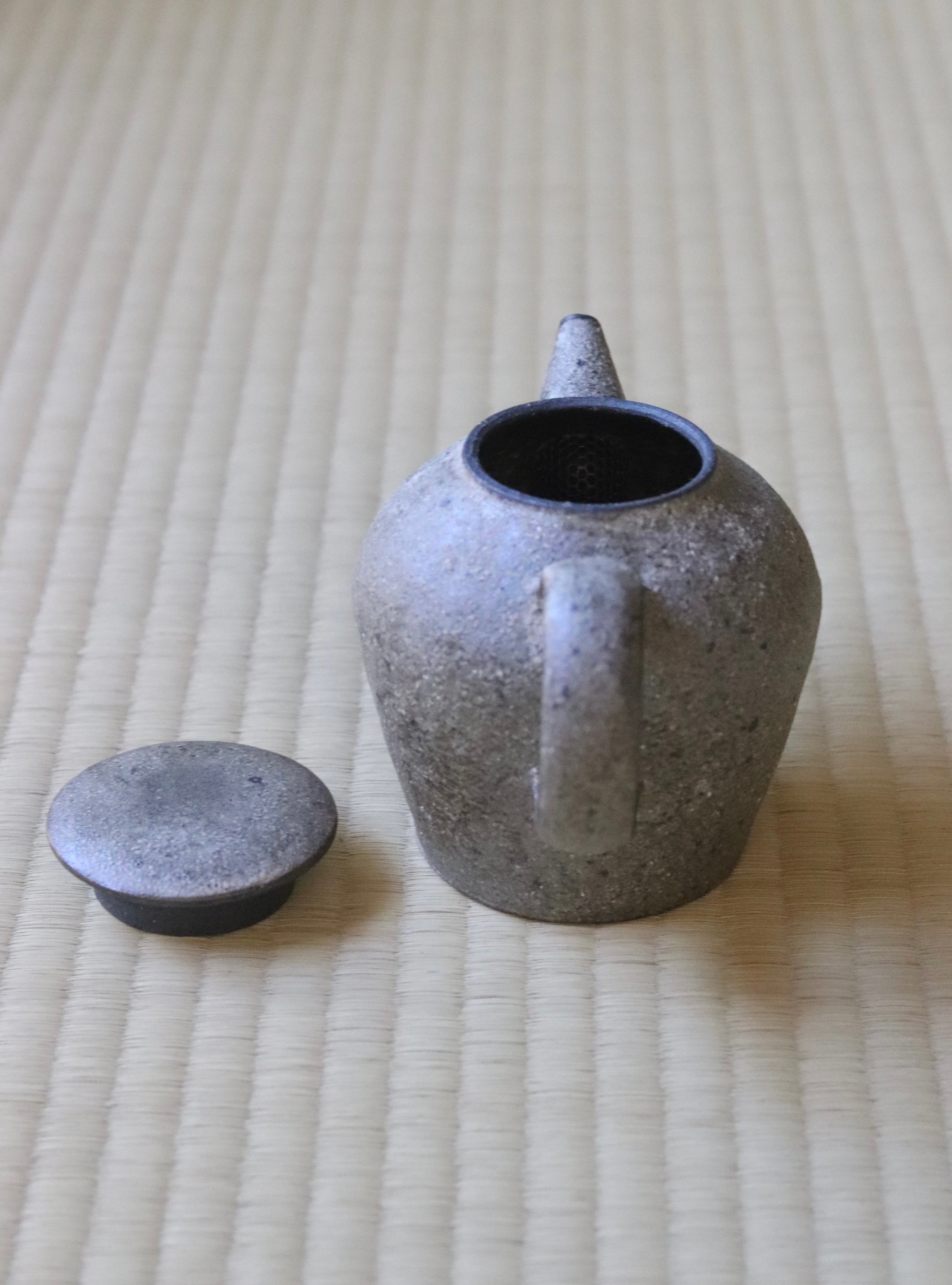 村上躍 白灰化粧ポット | 丹羽茶舗