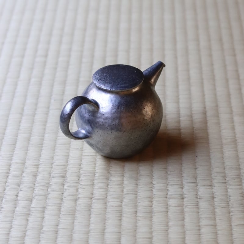 村上躍 銀彩ポット | 丹羽茶舗