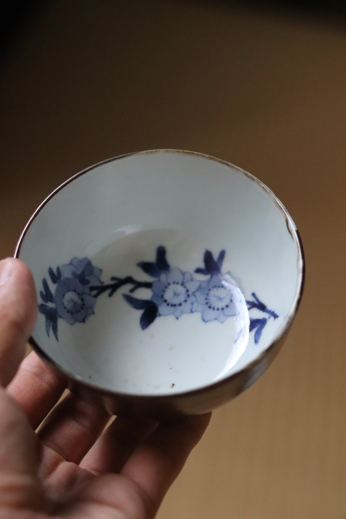 浜野まゆみ 染付桃紋錆釉碗 | 丹羽茶舗