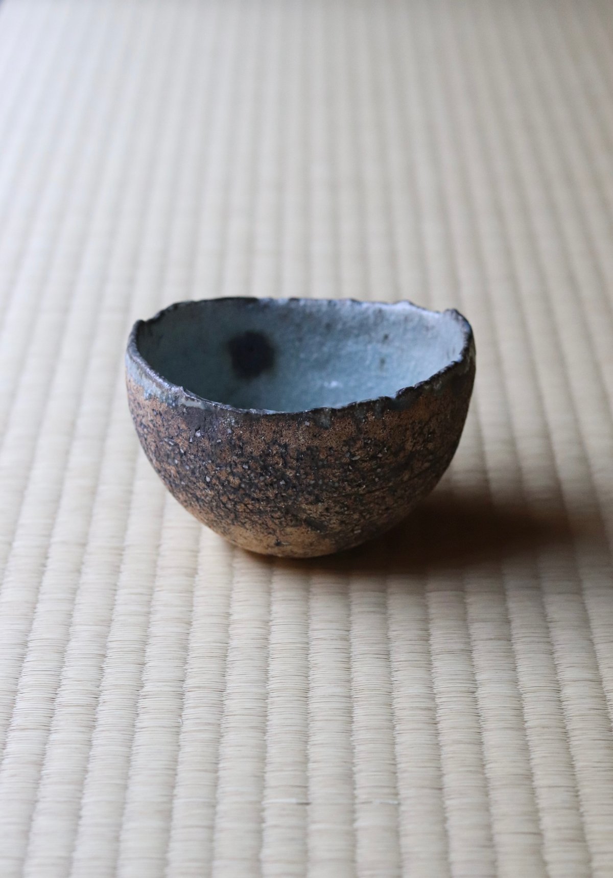 村上躍 砂化粧内灰釉碗 | 丹羽茶舗