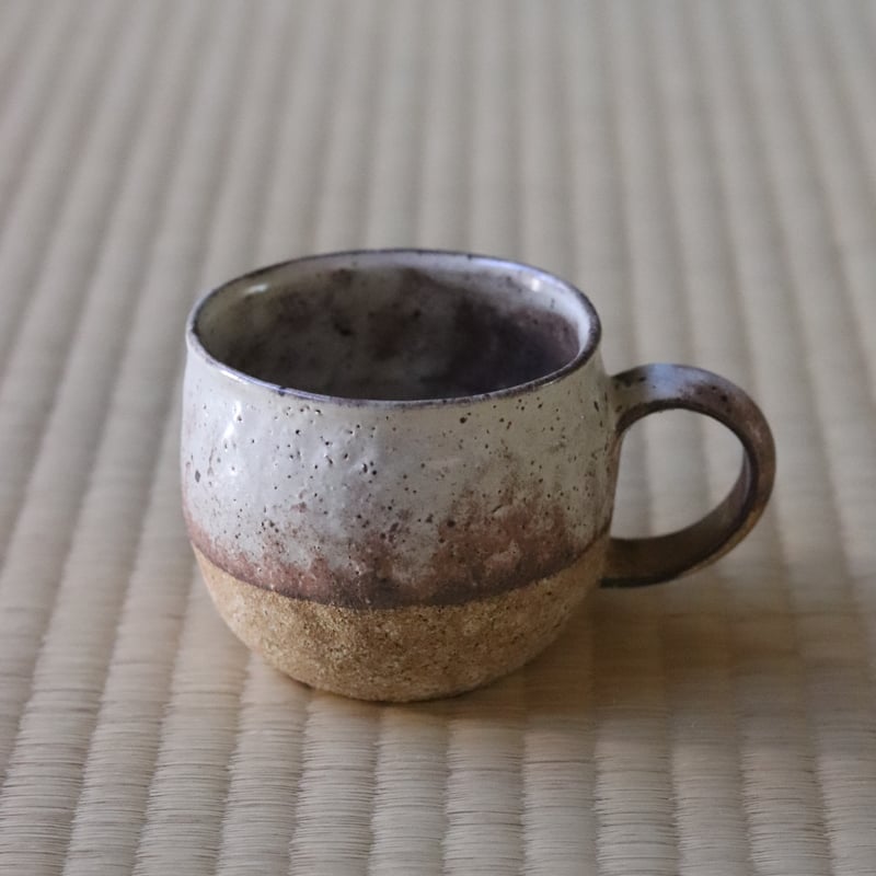 村上躍 チタン釉・砂化粧マグカップ | 丹羽茶舗