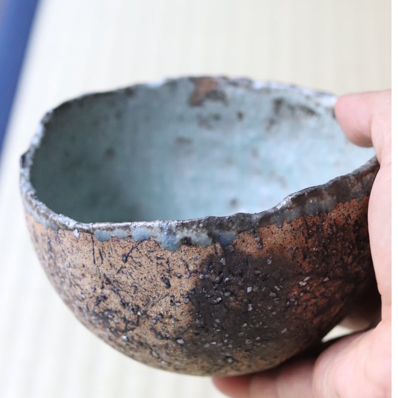 村上躍 砂化粧内灰釉碗 | 丹羽茶舗