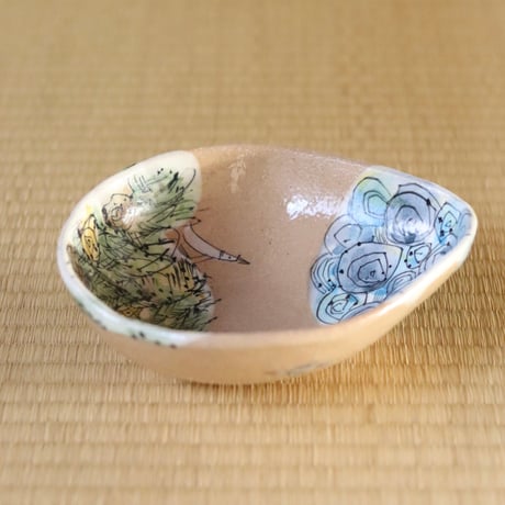 脇山さとみ 蓮絵皿 蓮湯呑み セット 脇山さとみ | STORES