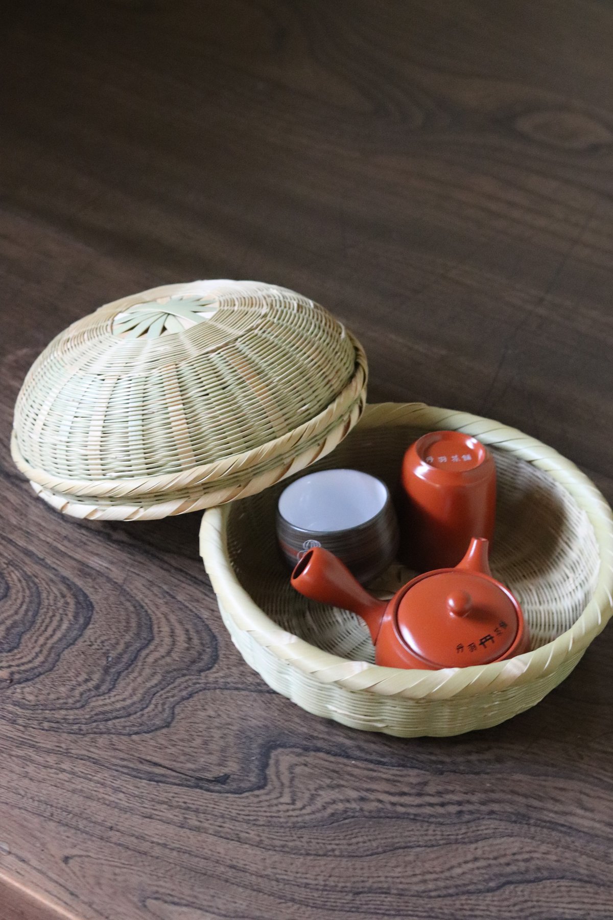 武田優希 ふた付お道具かご | 丹羽茶舗