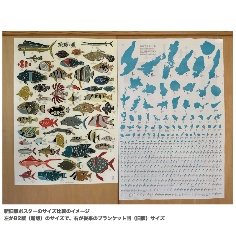 防水耐久対応＞島の大きさ一覧ポスター【離島の未来を応援！寄付付き