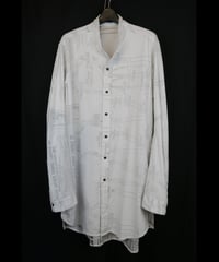 NU-1876 - PRINT SHIRT - CUT OFF BAND NECK COLLAR
