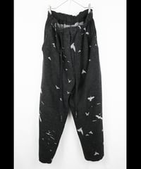 NU-1887  "BIRD" JACQUARD WIDE LEG EASY PANTS