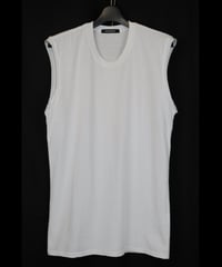 NU-1677 SLEEVELESS BACK PRINT T SHIRT - WHITE