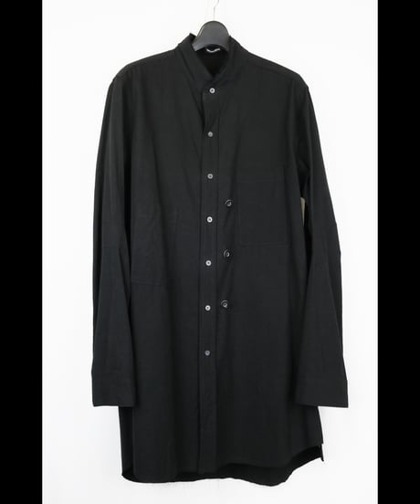 NU-1930   80/2 Broad Shirt With 7GG Kint Half Vest - BLACK